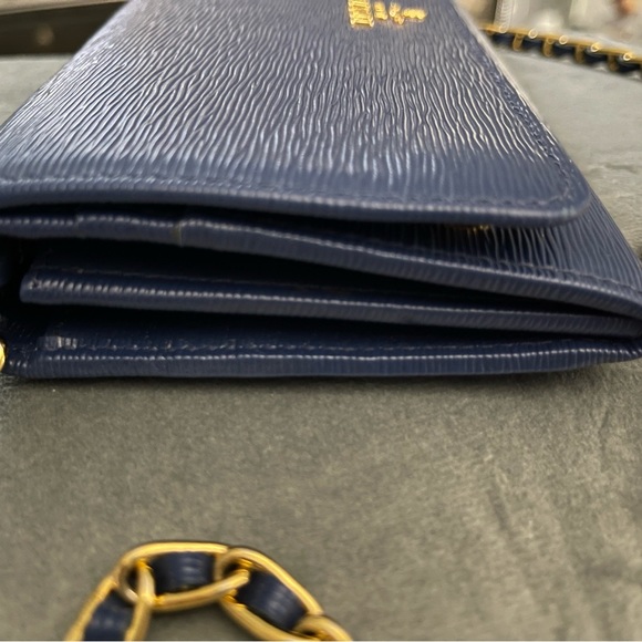 Slate Vitello leather Prada move wallet - Picture 6 of 13